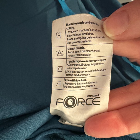 CARHARTT WOMEN'S FORCE Caribbean Blue Cargo Scrub bottoms pants 3X 3XL petite - Picture 7 of 10